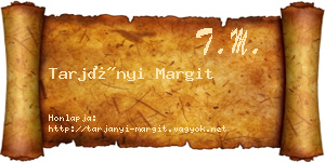 Tarjányi Margit névjegykártya